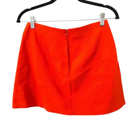 ZARA A-Line High Waist Mini Skirt Orange Small - Picture 3 of 5